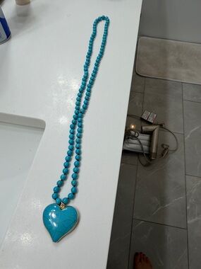 Turquoise Heart Pendant Necklace